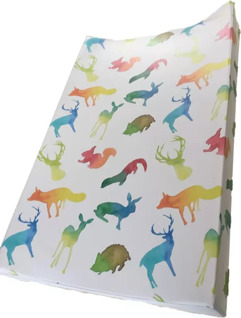 Gilded Bird Colourful Animals anti roll wedge mat with raised sides 69x44x8cm