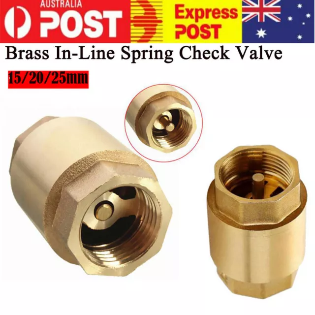 Spring Check Valve - 15/20/25mm - Brass -Non Return Valve