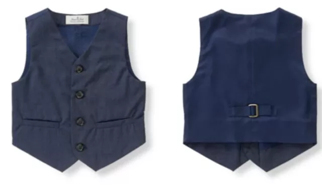 Janie and Jack size 7 vest, navy wool, special occasion