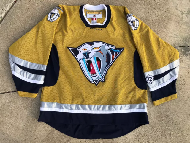 NASHVILLE PREDATORS ALTERNATE Third Mustard Cat Koho Hockey Jersey Size  Medium $183.96 - PicClick