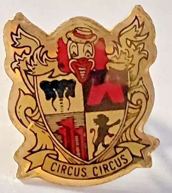 Circus Circus Clown Coat of Arms Casino & Hotel Las Vegas NV Lapel Pin (100423)