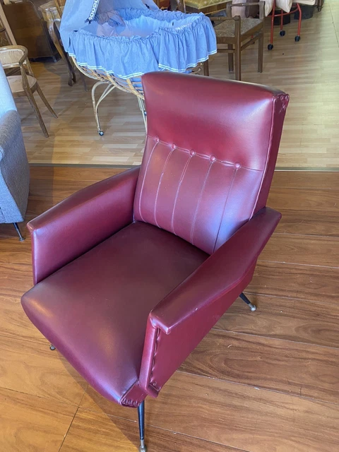 Poltrona Modernariato anni 50 - 60 In Ecopelle