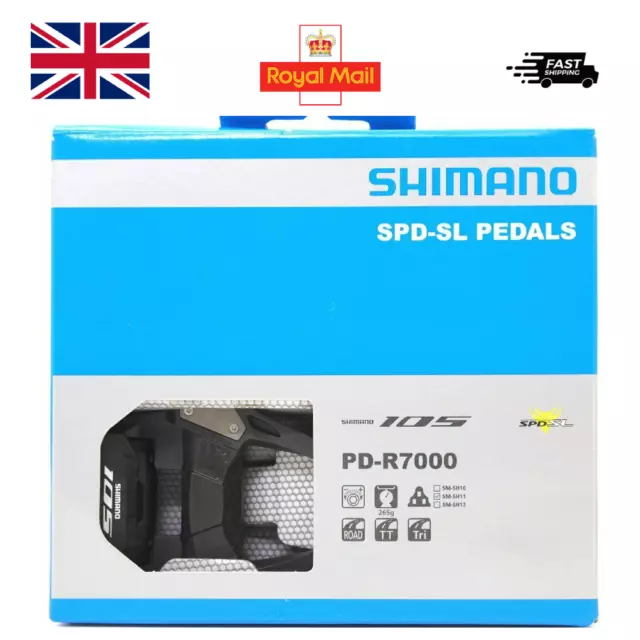 Shimano 105 PD-R7000 Carbon SPD-SL Rennrad Pedale Set mit SM-SH11