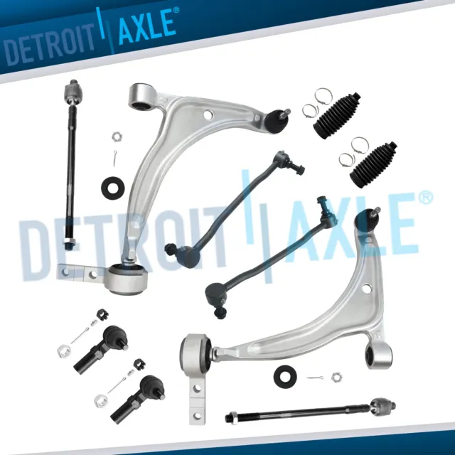 10pc Front Lower Control Arms Tierod Kit for 2004 2005 2006 Nissan Altima Maxima