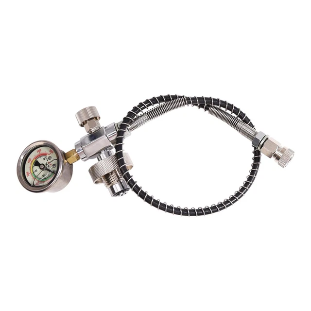 Adaptateur DIN 4500 Psi – Remplissage HPA/PCP, Jauge Haute Pression, M18x1,5, Pour Bouteilles De Plongée, SCBA, CO2