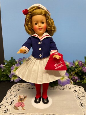 Tagged Sweet 12" Original Ideal Shirley Temple Doll 4 Piece Sailor Doll Outfit!