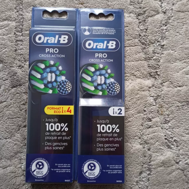 Oral-B Pro Cross Action Noire Brossettes Pour Brosse À Dents, Lot De 6 Unités