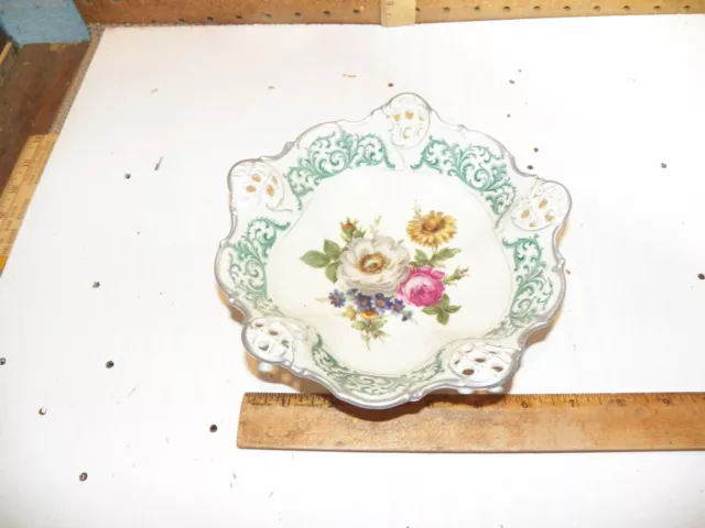 Vintage ELFENBEIN ROSENTHAL KRONACH-GERMANY MOLIERE Candy Dish, Floral Pattern