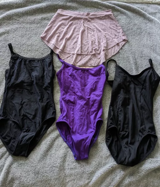 Women's Leotard and Bullet Pointe Skirt Lot - Sizes petite and XS Extra Small