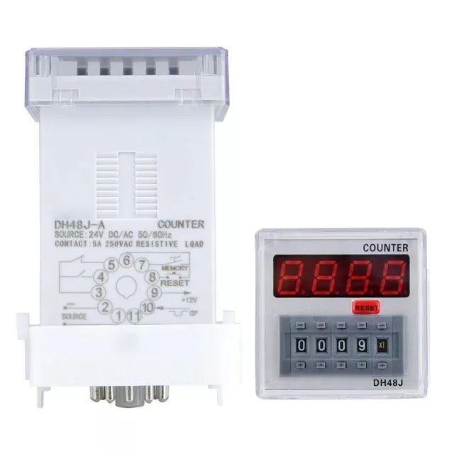 Universal Digitaler Zähler Delay Time Relay 1-999900 11-Pin 115g 220VAC