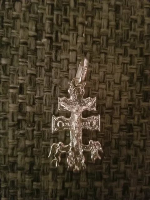 pendant cross caravaca silver charm 3.8gram