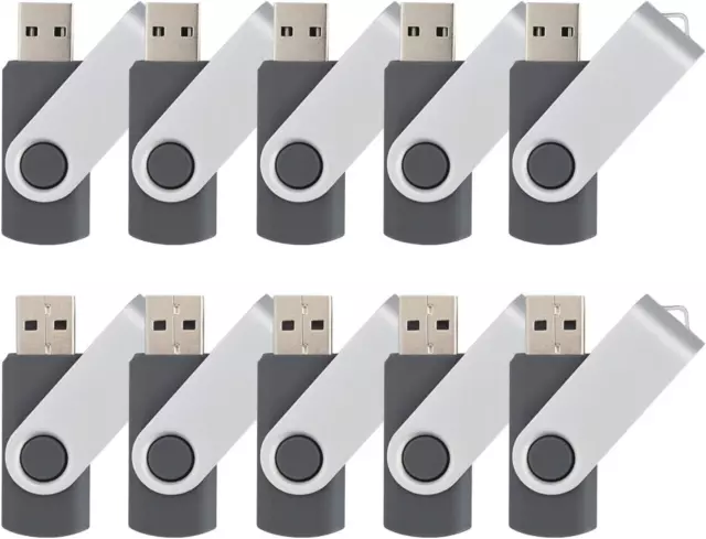 Wholesale 10 Pack 1MB-32GB Bulk Pack USB Flash Drives Swivel Thumb Drive Memory 3