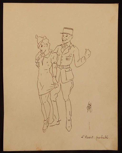 n°108) Gravure (1940)"INSTRUCTION GÉNÉRALE SUR LE TIR" -> "L'écart possible"
