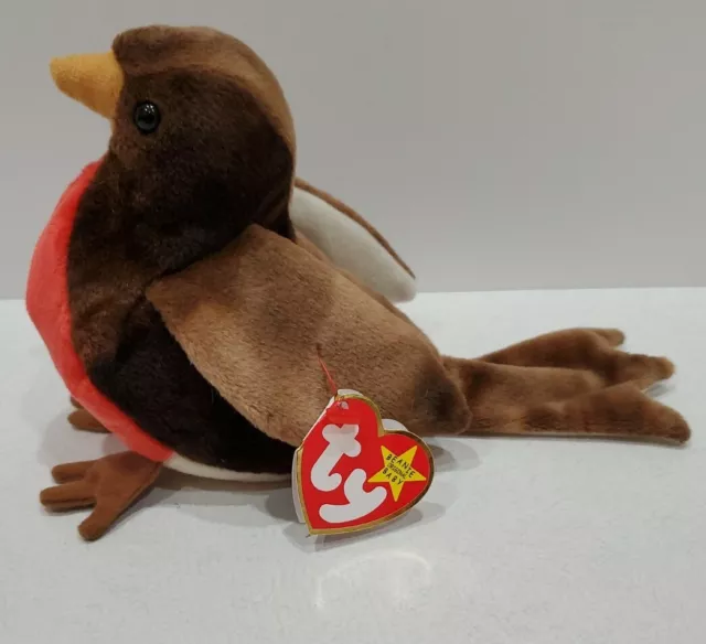 TY Original Beanie Baby EARLY 1997 Red Breasted Robin 4.5 inch W/ Red Tag Plush