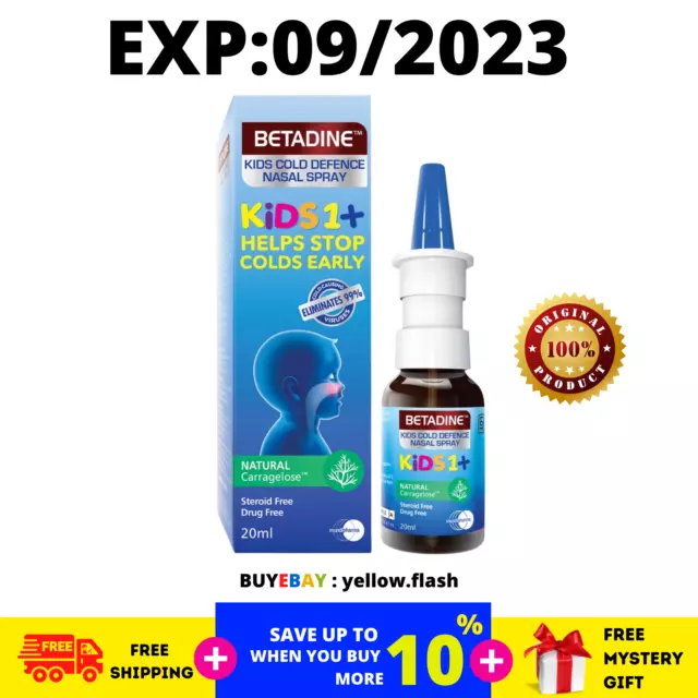 1 X Spray Nasal Betadine KIDS Cold Defense 20ml LIVRAISON GRATUITE