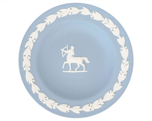 Wedgwood Blu Jasperware Zodiac Sagittario Perno Piatto