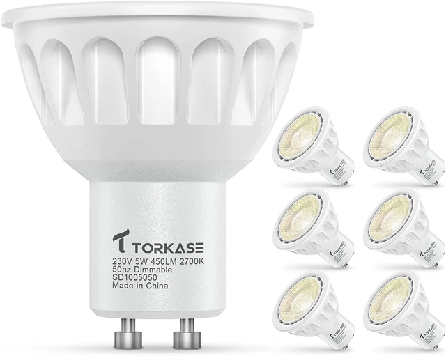 GU10 LED Glühbirnen, warmweiß 2700K, 50W Halogenäquivalent, dimmbar 5W 450LM 36Â°