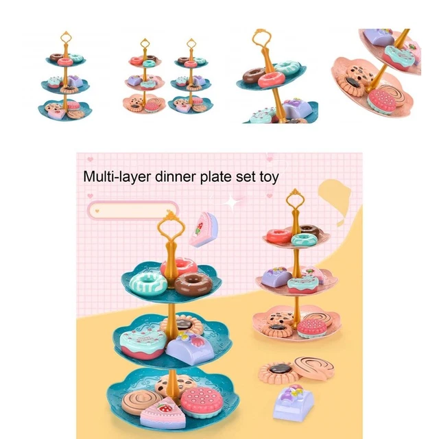 Pretend Play Dessertspielzeug leicht zu reinigen realistisch Kleinkind Kuchen Keks Donut