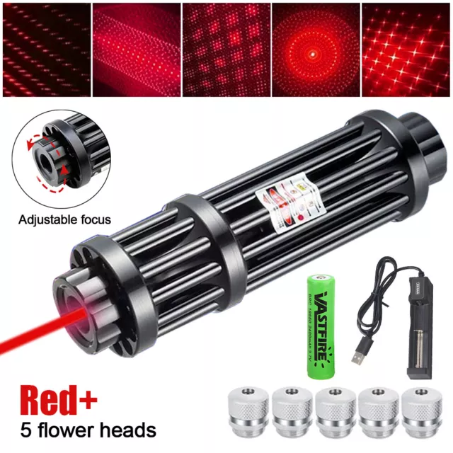 NEU 800Km Einstellbar Laserpointer Rot Reichweite bis ULTRA STARK Laserlicht