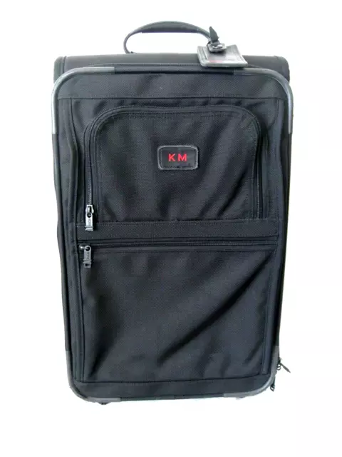 TUMI Large 22x14x9  2-Wheel Trolley Suitcase 2243D3 Black Ballistic Nylon NICE!