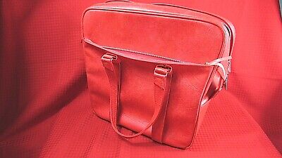 Vintage SAMSONITE Red Silhouette TRAVEL TOTE BAG Carry On Luggage Case Overnite