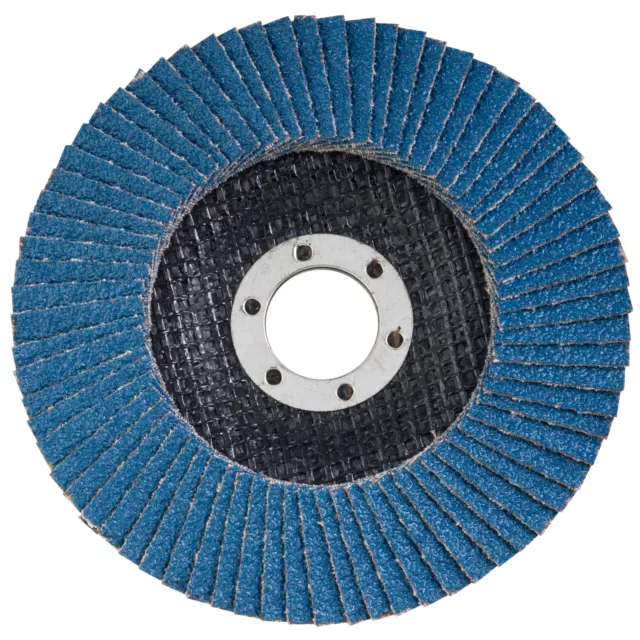 125mm FLAP DISCS ZIRCONIA 5" SANDING WHEELS ANGLE GRINDER METAL 40 60 80 120 # 3