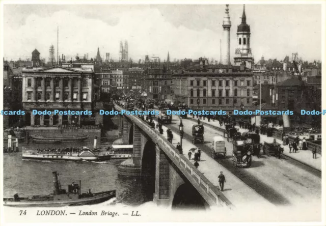 D189729 London. London Bridge. LL. 74. Vintage Postcards International. Mayfair