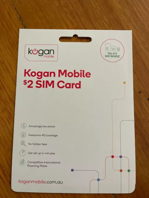 Kogan Mobile SIM Card Standard Micro Nano Starter Kit Pack Disposable Throwaway