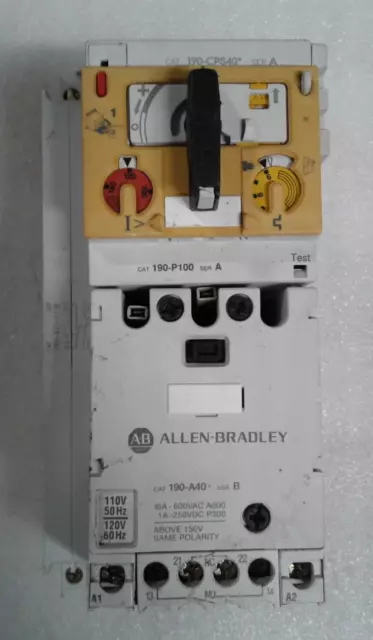 Allen-Bradley 190-CPS40 Coordinated Starter 120vac Coil & 190P100 Overload