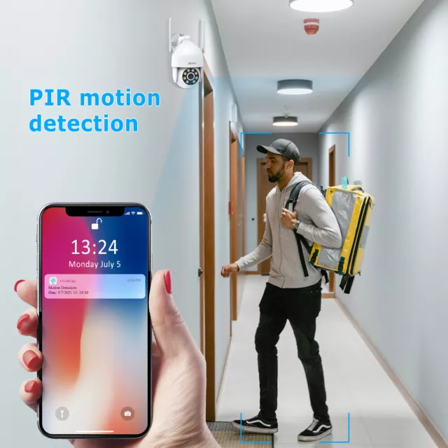 ANRAN 5MP Caméra Surveillance WiFi Extérieure PTZ 360° Sans Fil Étanche Maison 2