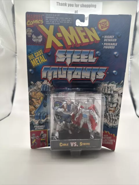 MARVEL X-MEN STEEL MUTANTS CABLE VS STRYFE FIGURES 1994 TOYBIZ New
