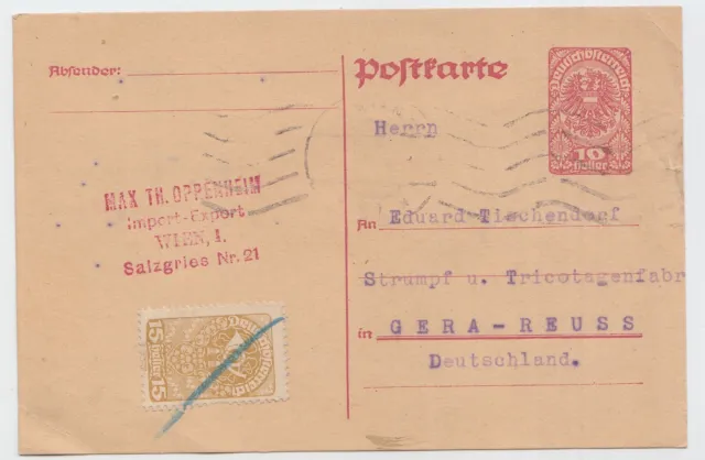 Österreich, Postkarte P239 + MiNr. 262, Wappenadler