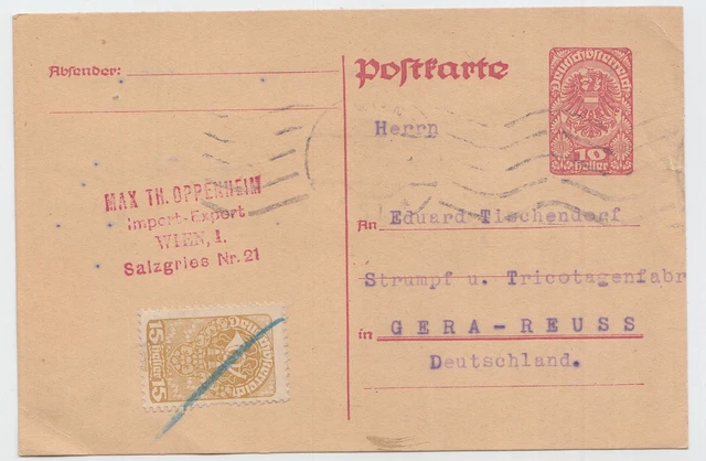 Österreich, Postkarte P239 + MiNr. 262, Wappenadler