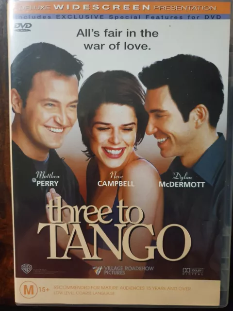 Three To Tango  (DVD 2006) Matthew Perry  Neve Campbell   LIKE NEW  -  FREE POST
