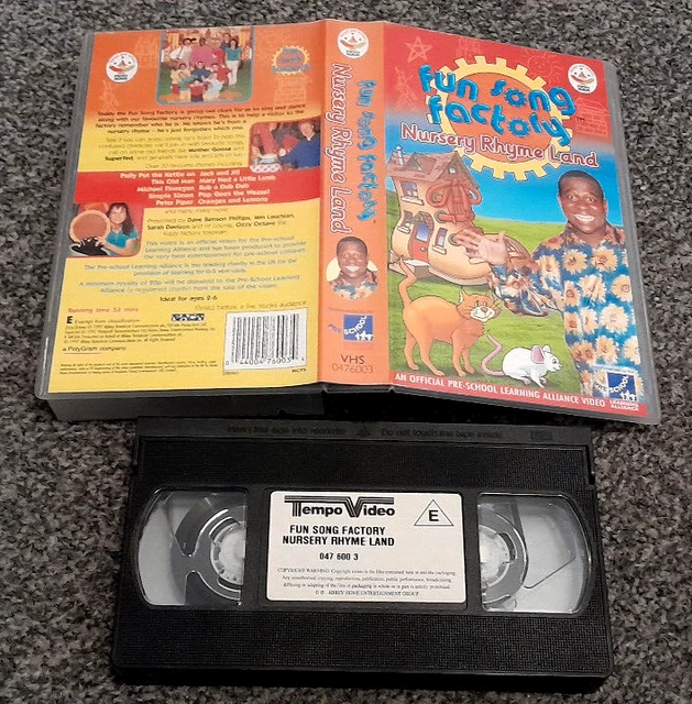 FUN SONG FACTORY Nursey Rhyme Land Benson Phillips Pal Vhs Video Kids