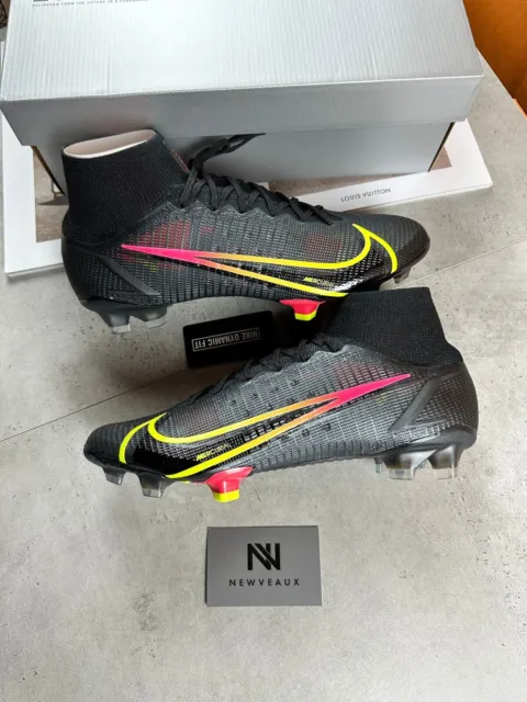 Nike Superfly 8 Elite Fg Football Boots Black/Cyber-Off Noir Uk9 100% Authentic