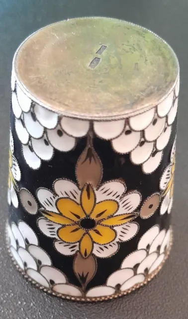 Cloisonne Emaille Wodka Becher 916 Silber russisch vergoldet UDSSR