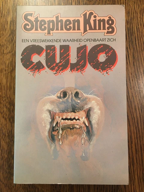 Cujo by Stephen King (1982, Paperback) DUTCH, NEDERLANDS, HOLLAND NEAR FINE