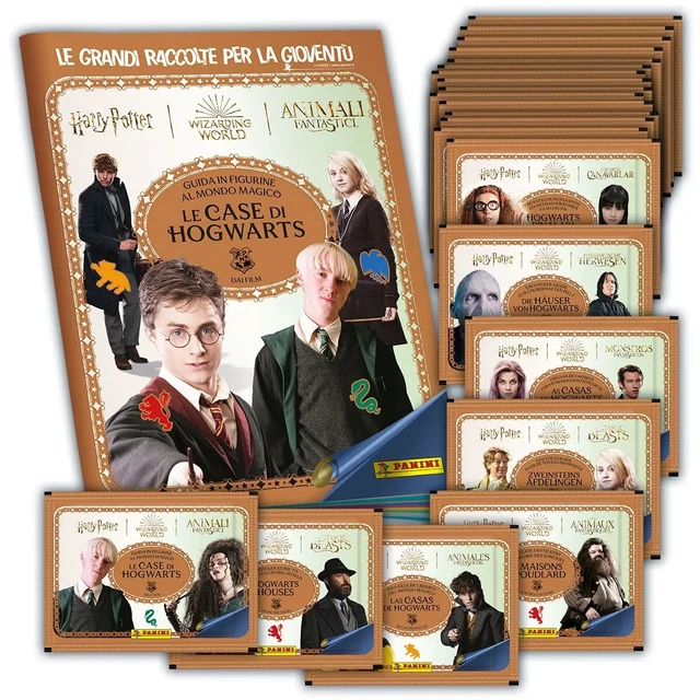 STICKER ALBUM HARRY POTTER le Case di Hogwarts 2023 SET COMPLET