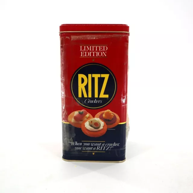 1987 Ritz Tin with Dandy Crackers Wrapper Collectible 16 oz