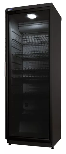 Glastürkühlschrank CD 350 schwarz Kühlschrank mit Glastür Gastronomie