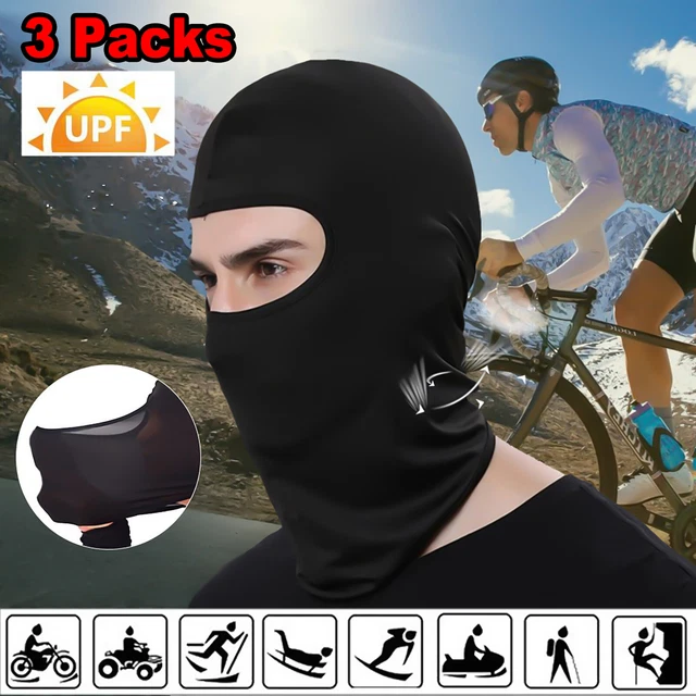 3 Stück Sturmhaube Motorrad Kopfhaube Sturmmaske Halswärmer Outdoor Schwarz DE