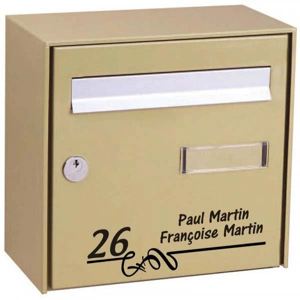 STICKER AUTOCOLLANT BOITE aux Lettres Personnalisé Noms + Numéro EUR 10,00 PicClick FR