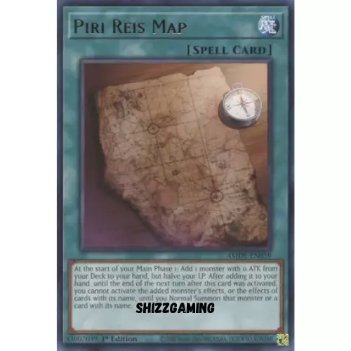 Piri Reis Map - AMDE-EN059 - Rare - 1st Edition - YuGiOh