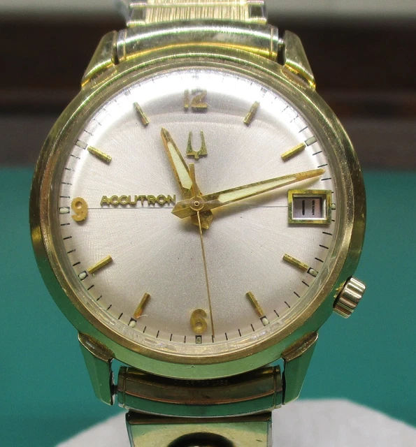 Bulova - Orologio Vintage Accutron Elettronico Da Uomo Cassa Acciaio Laminato Oro E Cinturino Pelle Bulova - Orologio Vintage Accutron Elettronico Da Uomo Cassa Acciaio Laminato Oro E Cinturino Pelle