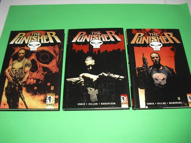 The Punisher vol 1 2 3 Hardcover all 1st print GREAT COND! Marvel Knights Ennis