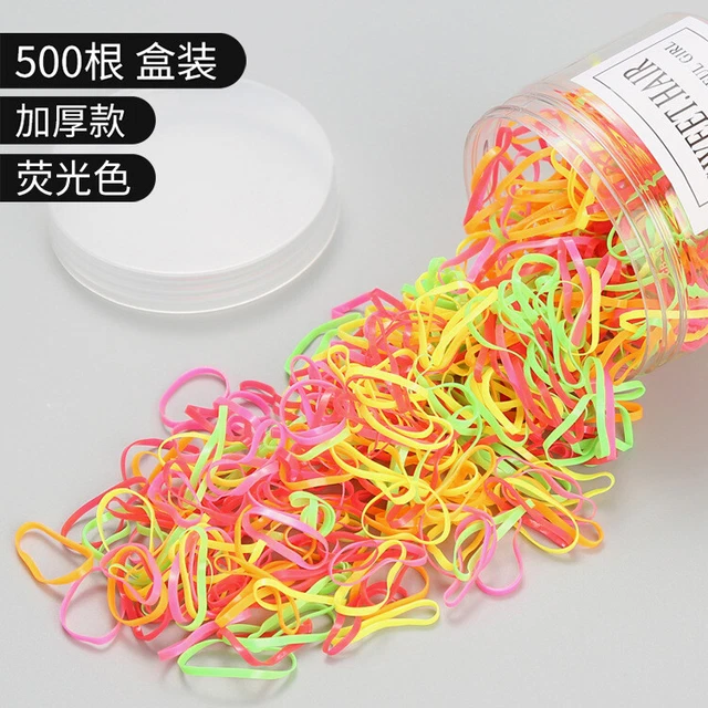 500pcs Colorful Small Elastic Hair Bands Rubber Cute Girls Kids Ponytail Holder 9