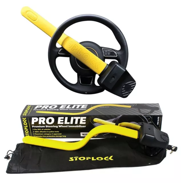 Stoplock Pro Elite Steering Wheel Lock Anti Theft Thatcham Cat 3 Approved Hg150