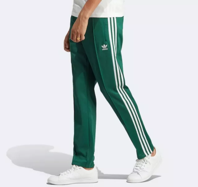 Pantaloni da pista Adidas Originals Beckenbauer verde scuro bianco taglia XL IA4787