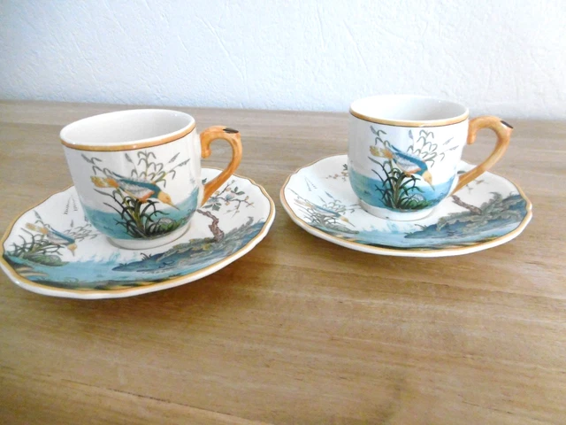 ANCIENNE TASSE À café faience de Gien exposition universelle Geoffroy vers 1840 EUR 10,00 - FR